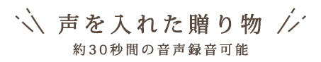 声を入れた贈り物/写真入り/音声録音機能付き