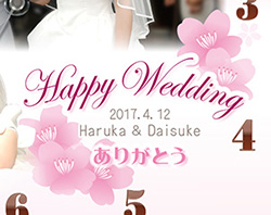 記念品プレゼント木枠電波掛け時計/結婚式/お祝い/花束贈呈