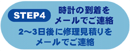 時計の到着をメールでご連絡